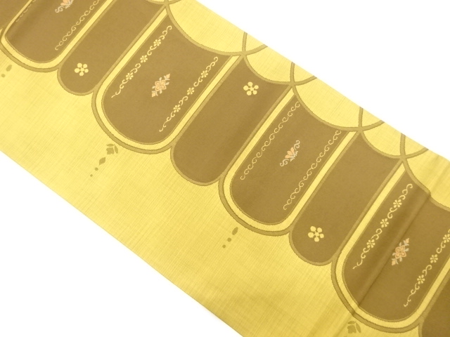 JAPANESE FUKURO OBI / WOVEN FLOWER ARABESQUE